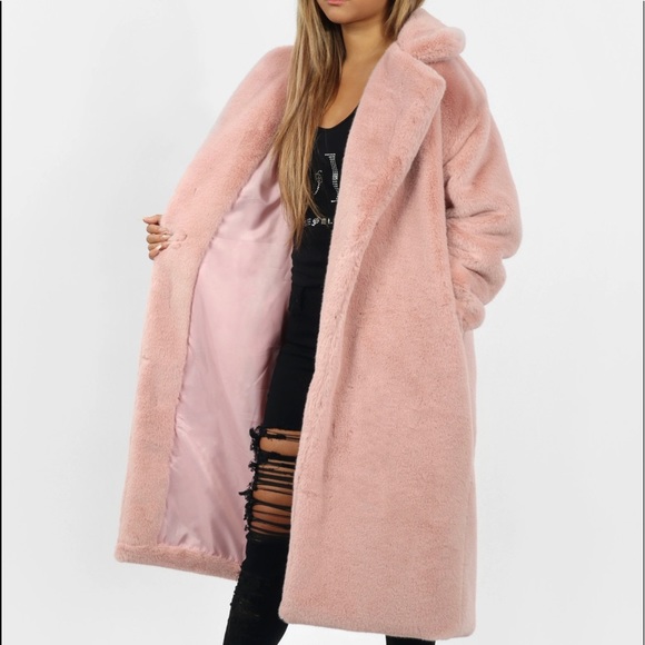 Blush Pink Teddy Coat **brand new** - Picture 4 of 8